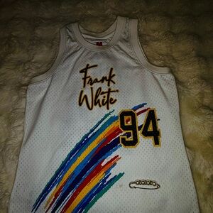 Mitchell & Ness White Tank Top with Colorful Accents